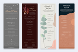 Wedding Program Vertical Infographics Templates