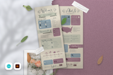 Catherine Infographic Wedding Program Template for CANVA & ILLUSTRATOR