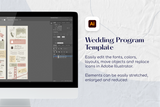 Ellen Infographic Wedding Program Template for CANVA & ILLUSTRATOR