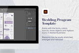 Kelly Infographic Wedding Program Template for CANVA & ILLUSTRATOR