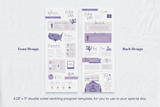 Kelly Infographic Wedding Program Template for CANVA & ILLUSTRATOR