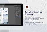 Tiffany Infographic Wedding Program Template for CANVA & ILLUSTRATOR