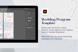 Valerie Infographic Wedding Program Template for CANVA & ILLUSTRATOR