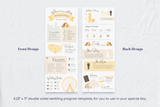 Veronica Infographic Wedding Program Template for CANVA & ILLUSTRATOR