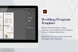 Fatima Infographic Wedding Program Template for CANVA & ILLUSTRATOR