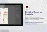 Avah Infographic Wedding Program Template for CANVA & ILLUSTRATOR