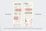 Avah Infographic Wedding Program Template for CANVA & ILLUSTRATOR