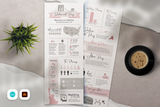 Gracie Infographic Wedding Program Template for CANVA & ILLUSTRATOR