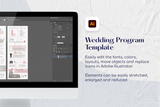 Gracie Infographic Wedding Program Template for CANVA & ILLUSTRATOR