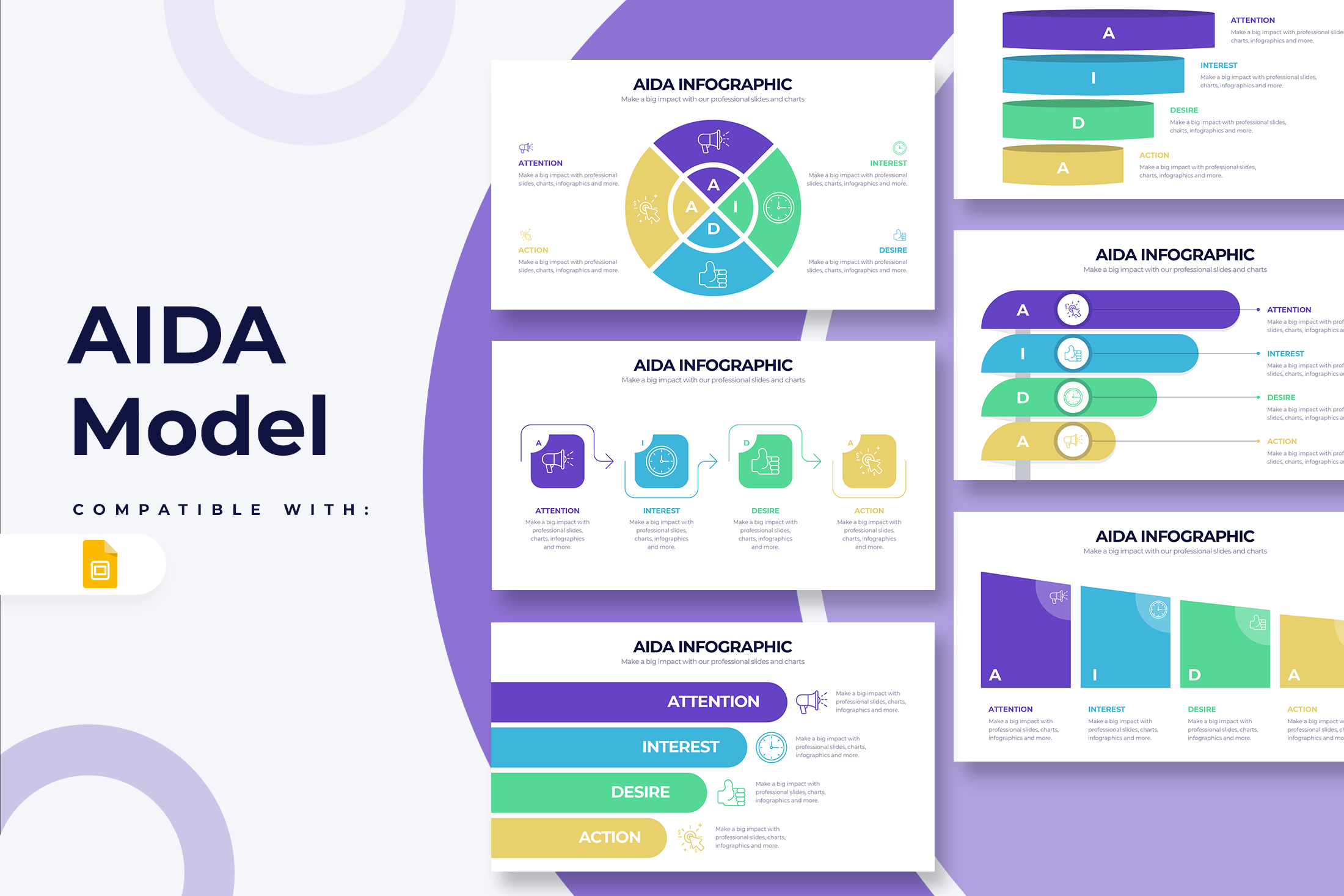 AIDA Model Google Slides Infographic Template – Slidewalla