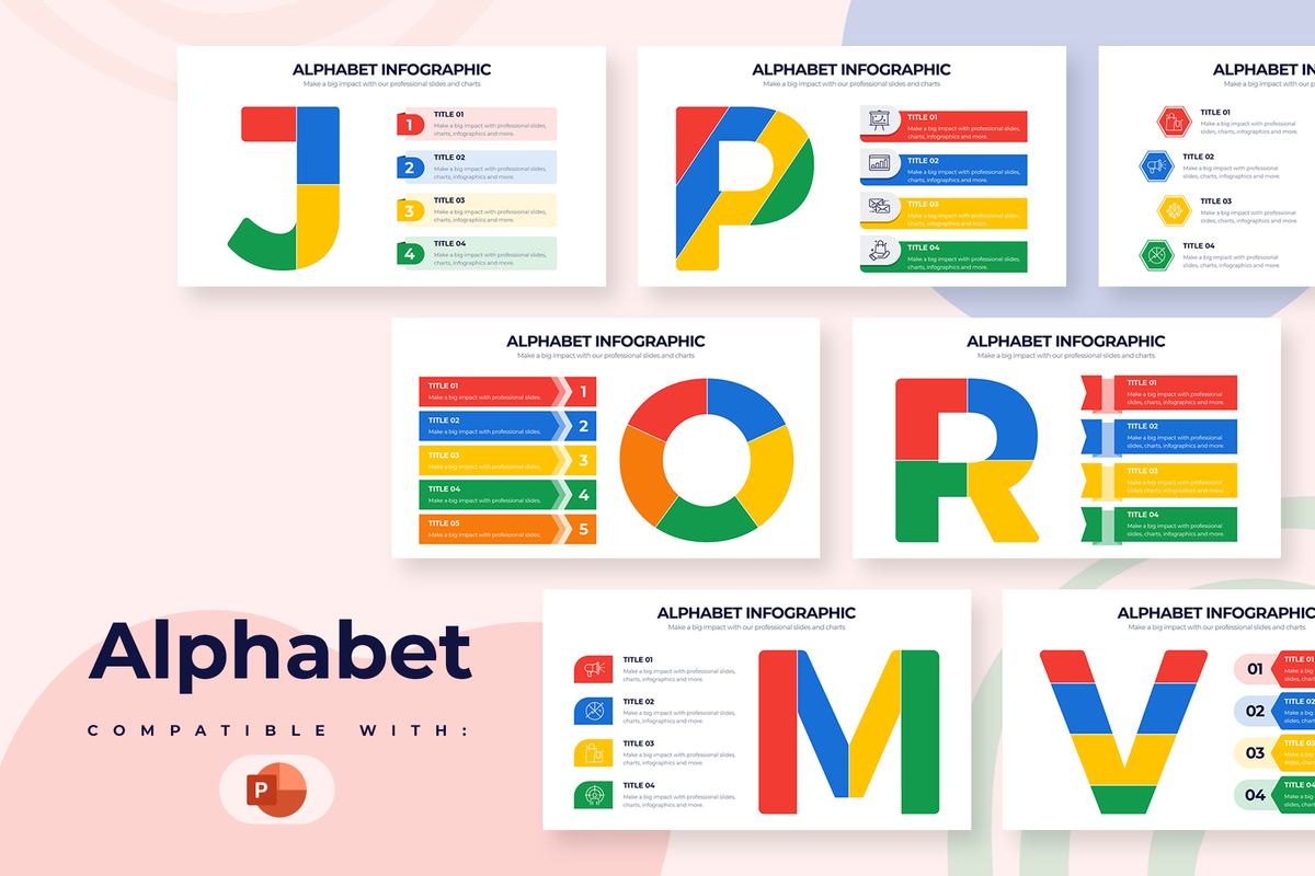 Alphabet Powerpoint Infographic Template