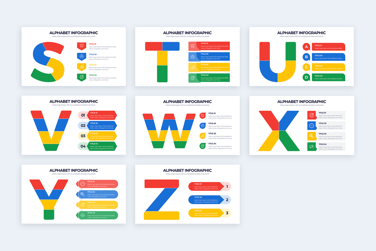 Alphabet Powerpoint Infographic Template