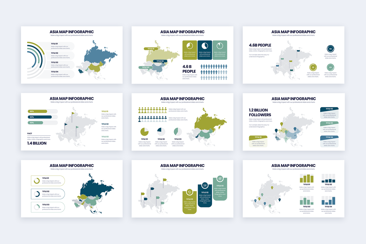 Asia Map Powerpoint Infographic Template