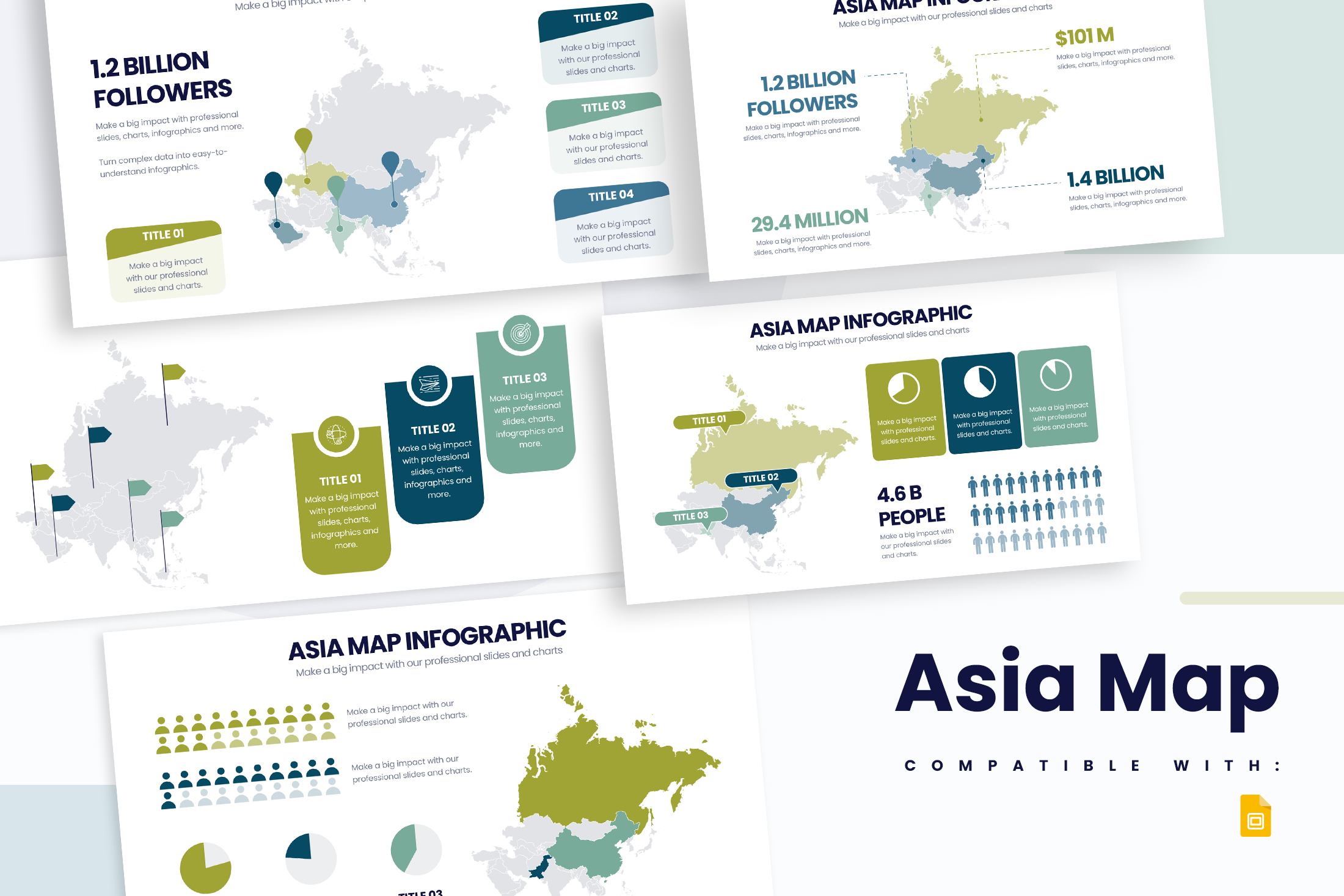Asia Map Google Slides Infographic Template – Slidewalla