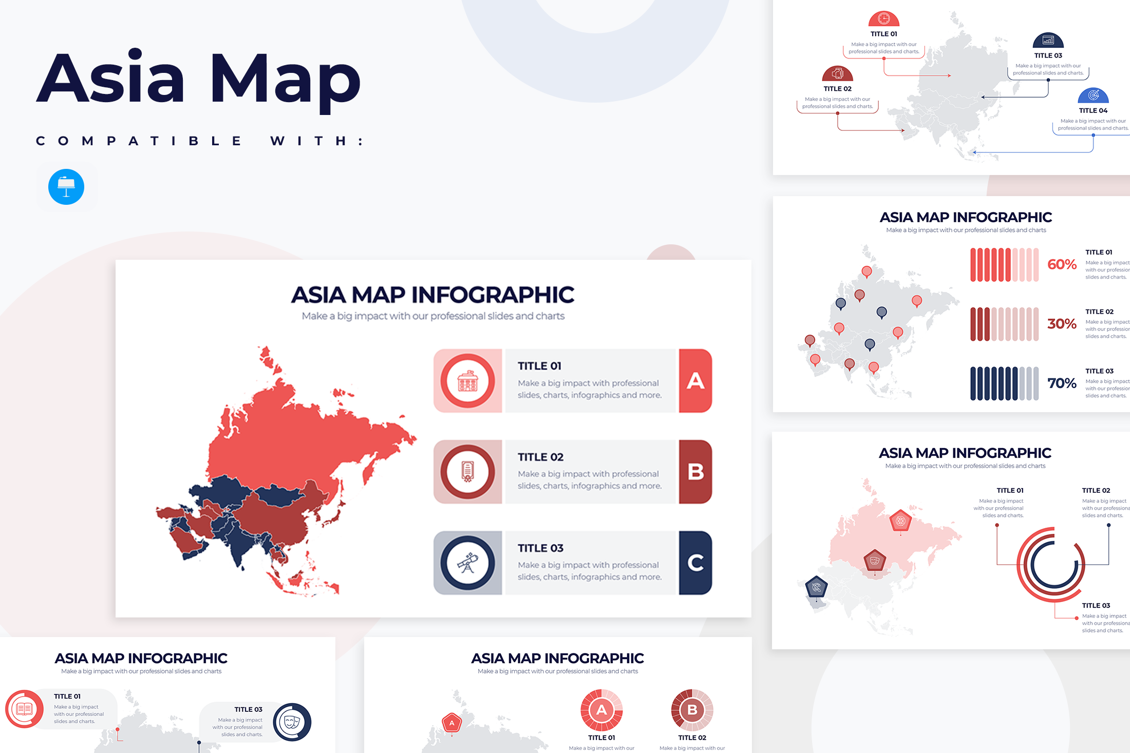 Asia Map Infographic Keynote Template – Slidewalla