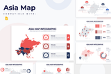 Asia Map Infographic Google Slides Template