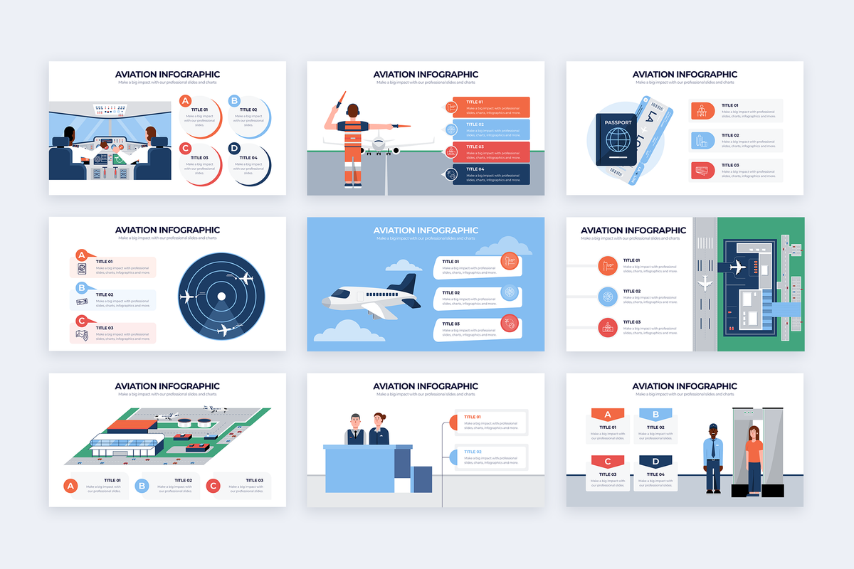 Aviation Powerpoint Infographic Template
