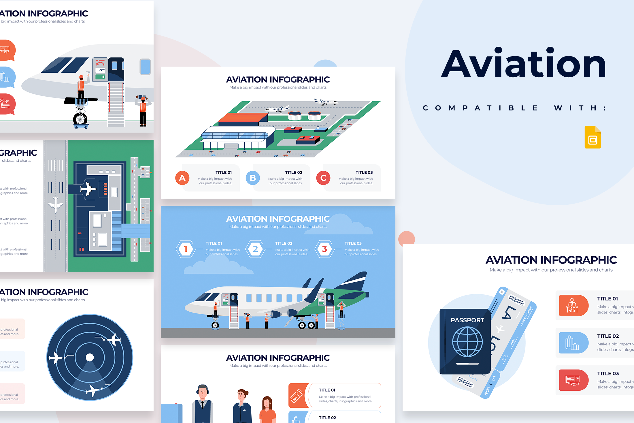 Aviation Google Slides Infographic Template – Slidewalla