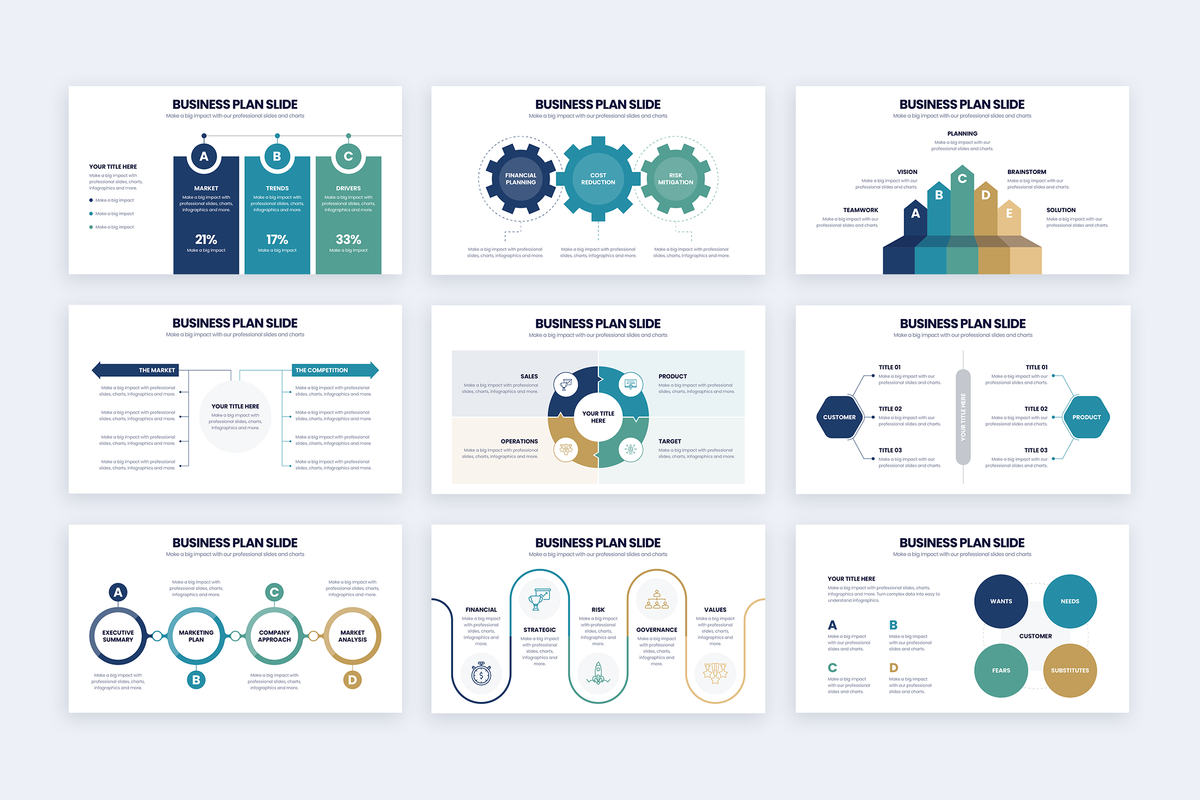 Business Plan Powerpoint Infographic Template