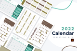 2022 Calendar Illustrator Infographic Template
