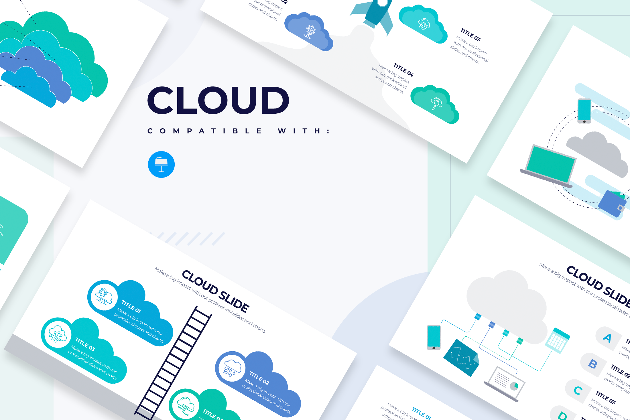 Cloud Keynote Infographic Template – Slidewalla