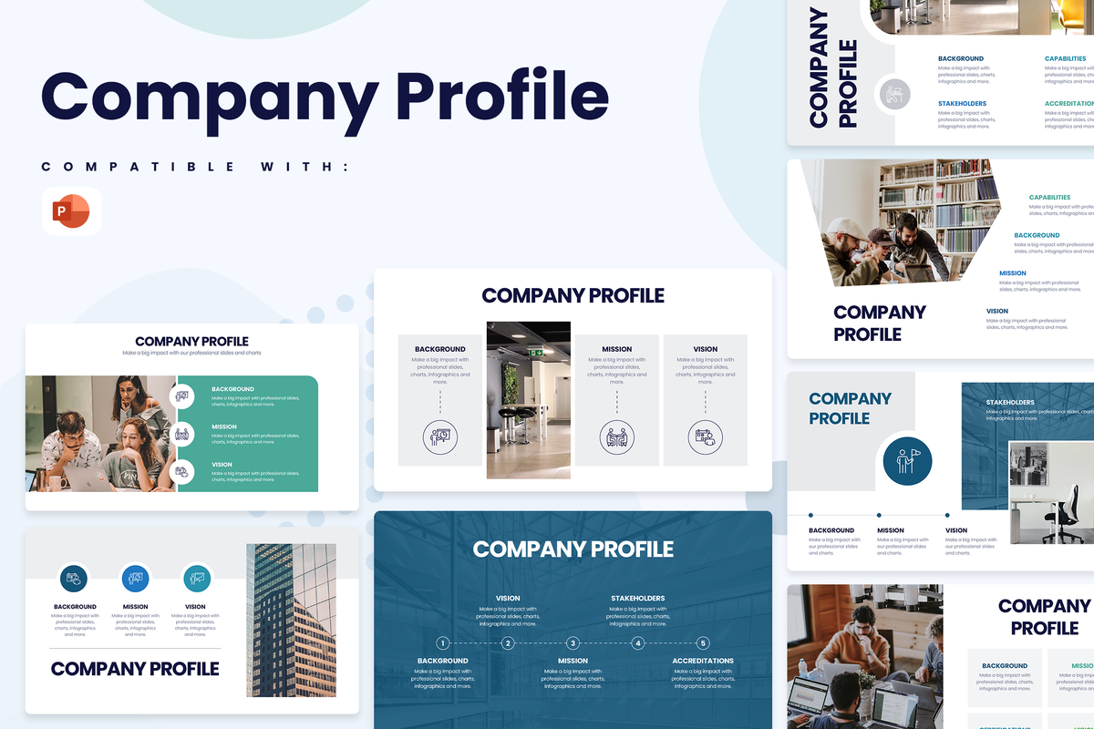 Company Profile Powerpoint Infographic Template