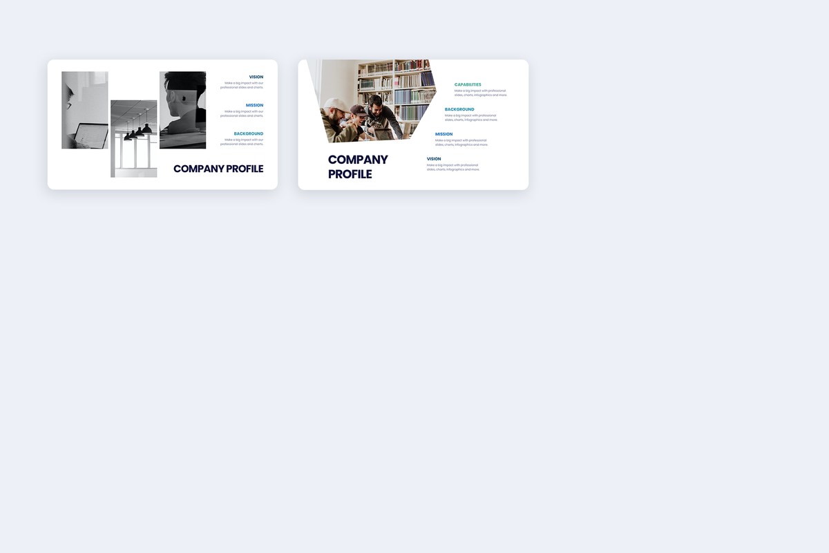 Company Profile Illustrator Infographic Template