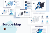 Europe Map Illustrator Infographic Template