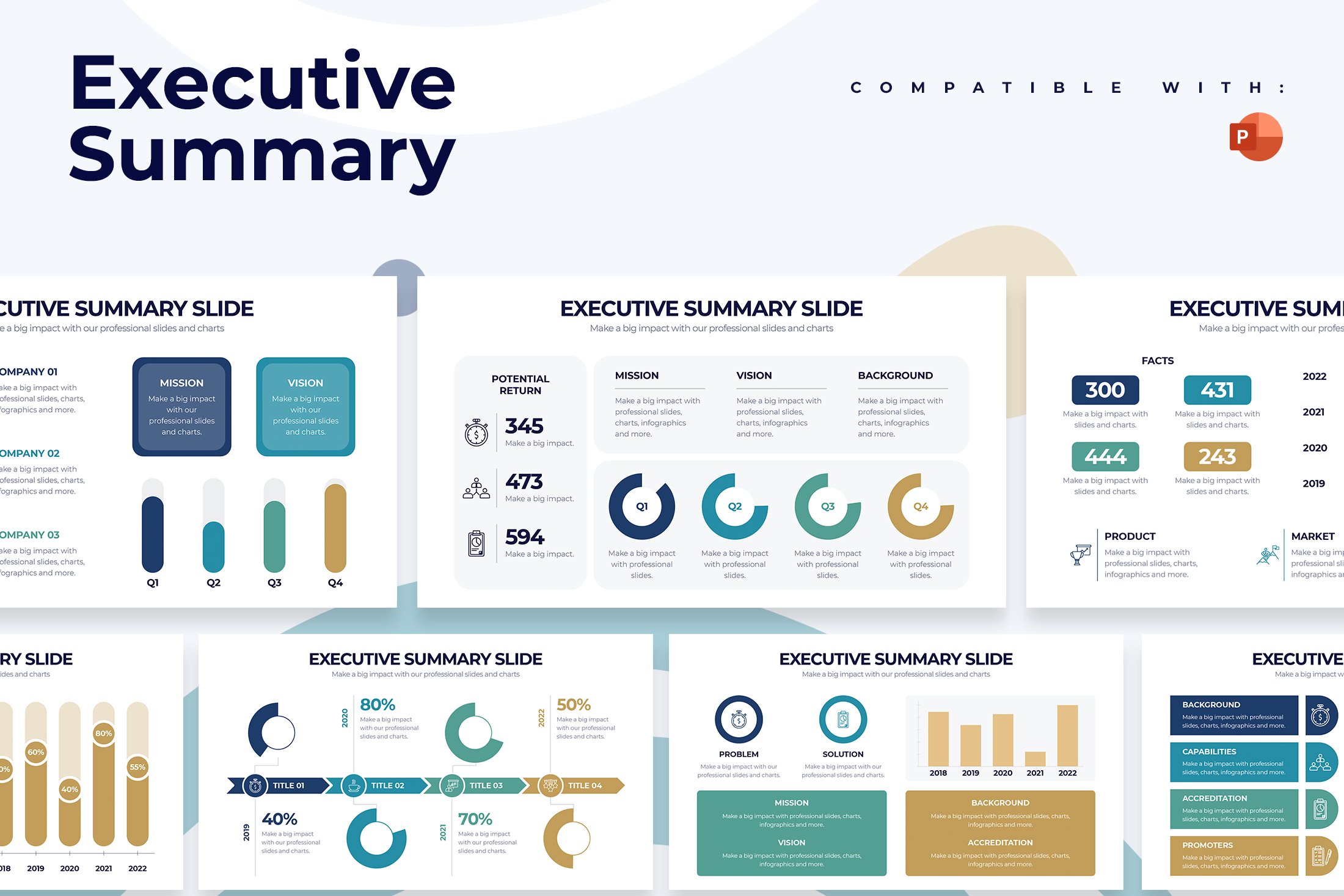 Executive Summary Powerpoint Infographic Template Slidewalla