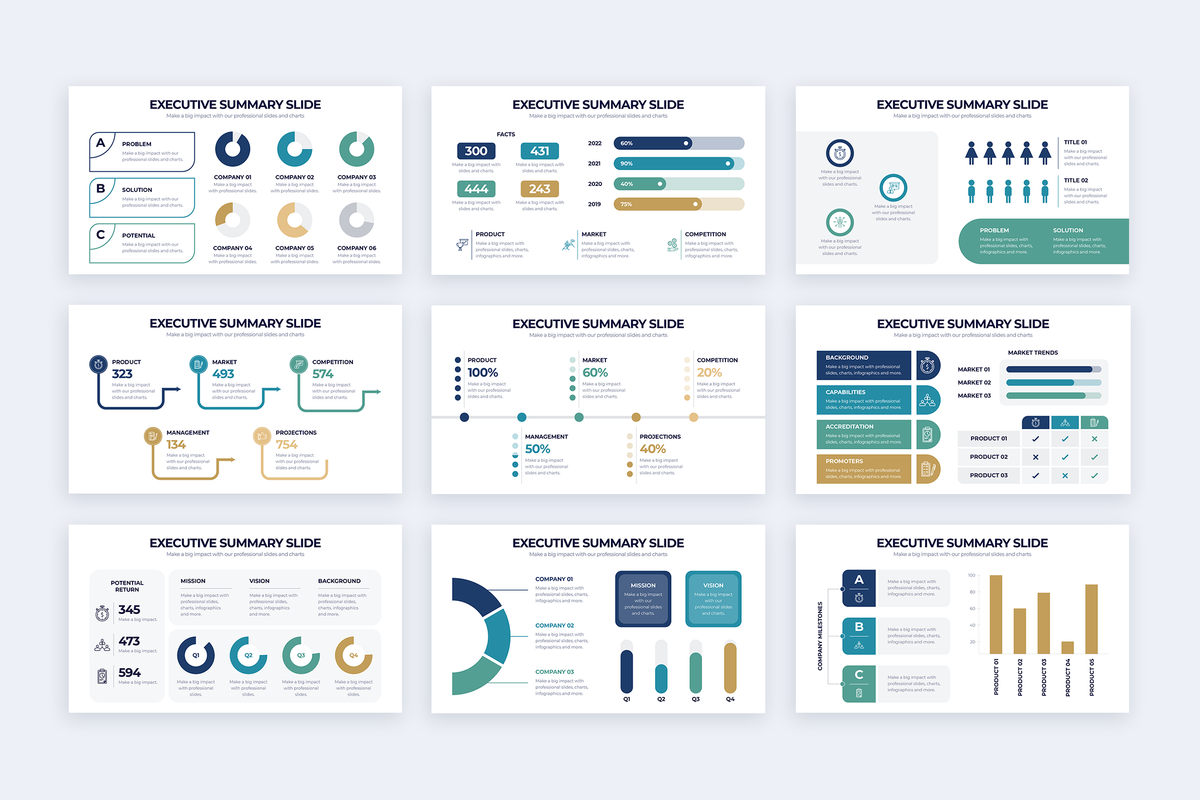 Executive Summary Powerpoint Infographic Template