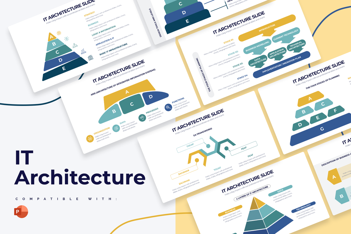 IT Architecture Powerpoint Infographic Template