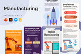 Manufacturing Vertical Infographics Templates