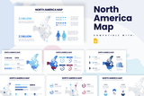 North America Map Google Slides Infographic Template