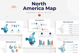 North America Map Powerpoint Infographic Template