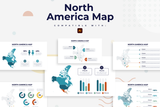 North America Map Illustrator Infographic Template
