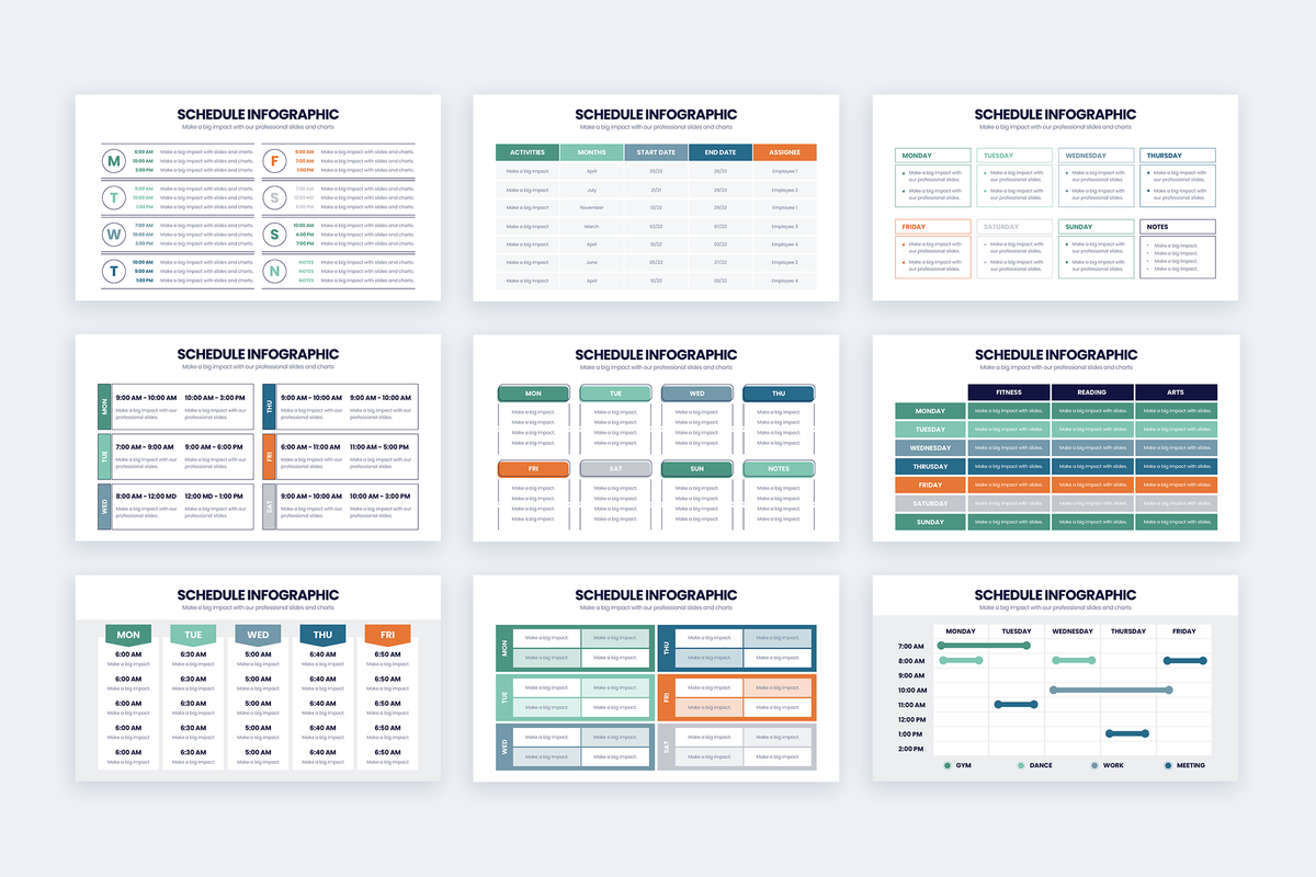 Schedule Powerpoint Infographic Template
