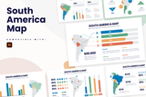 South America Map Illustrator Infographic Template