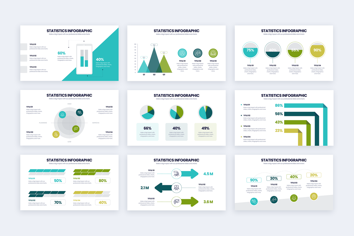 Statistics Google Slides Infographic Template