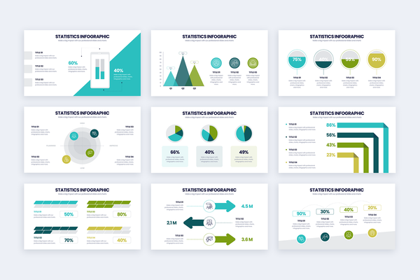 Statistics Illustrator Infographic Template