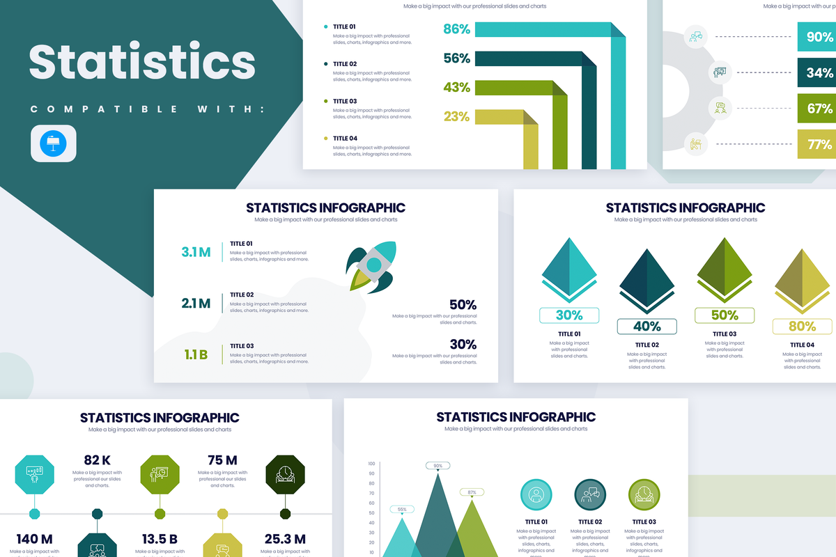 Statistics Keynote Infographic Template