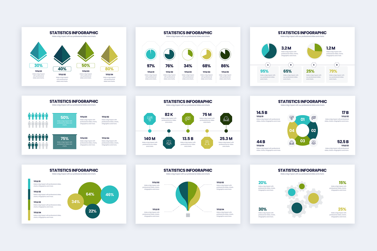 Statistics Google Slides Infographic Template