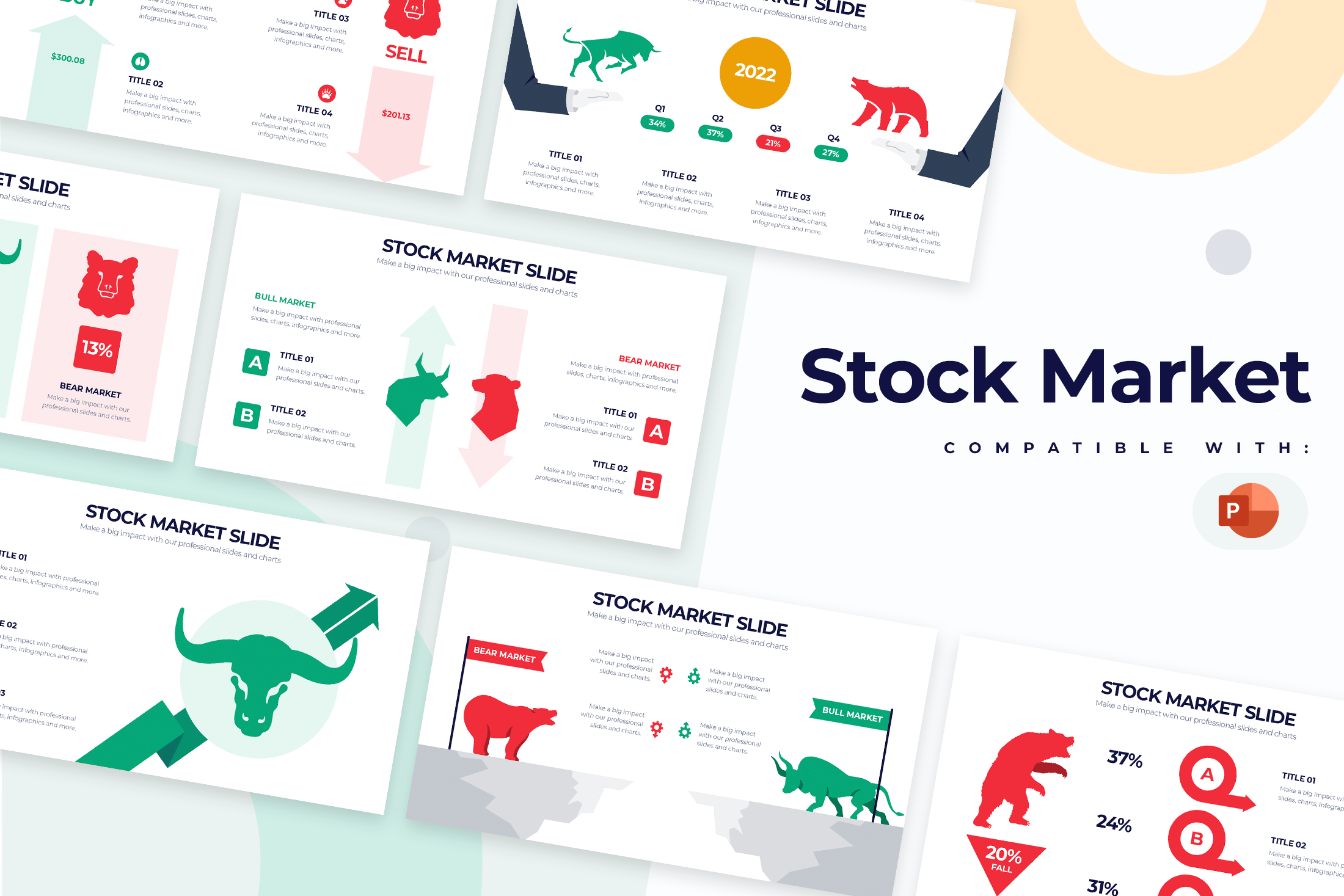 Stock Market Powerpoint Infographic Template – Slidewalla