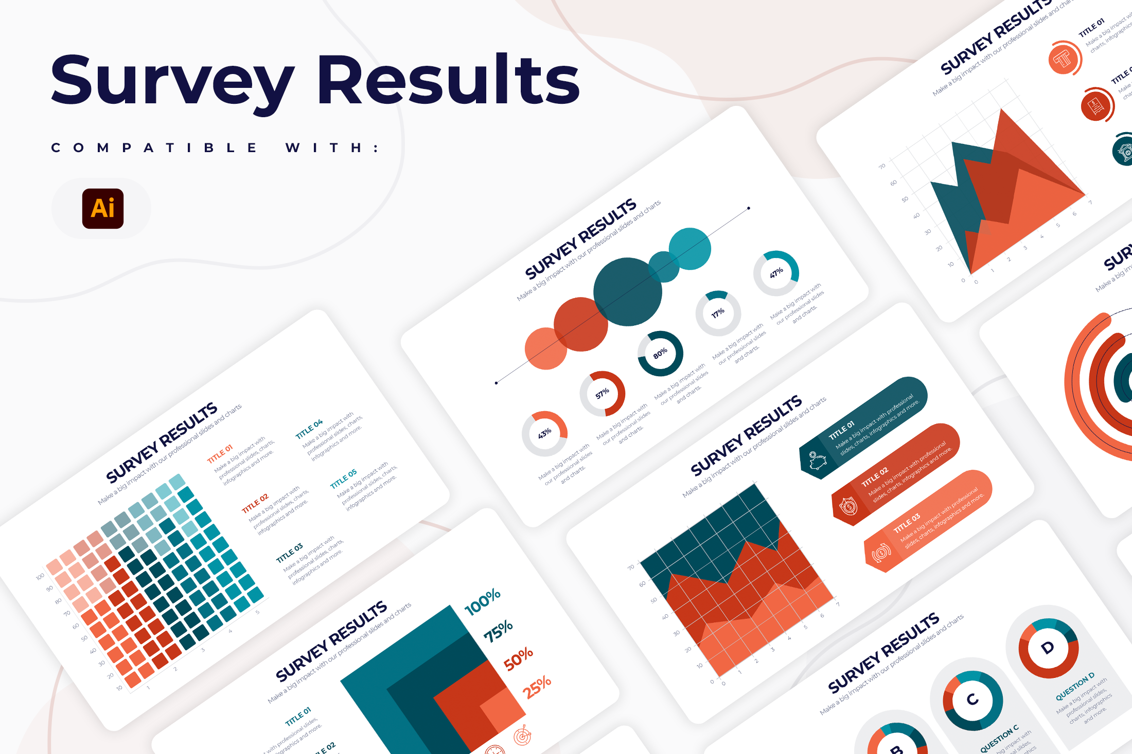 Survey Results Illustrator Infographic Template – Slidewalla