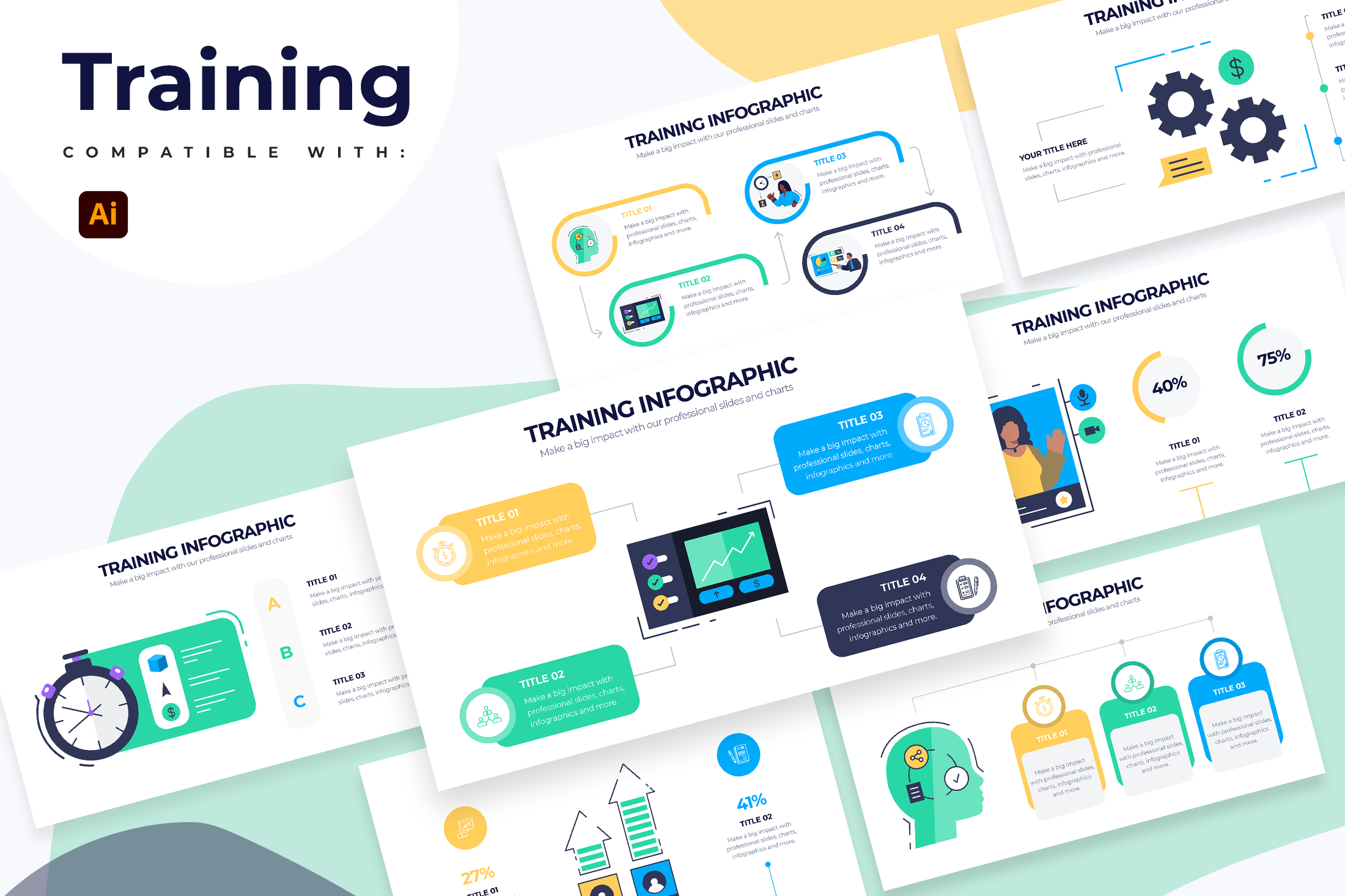Training Illustrator Infographic Template – Slidewalla