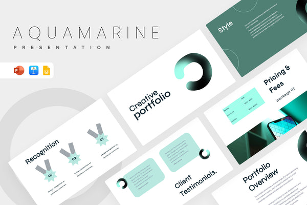 Aquamarine Creative Portfolio Presentation