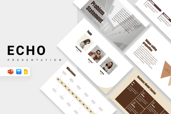 Echo Startup Pitch Deck Template Presentation