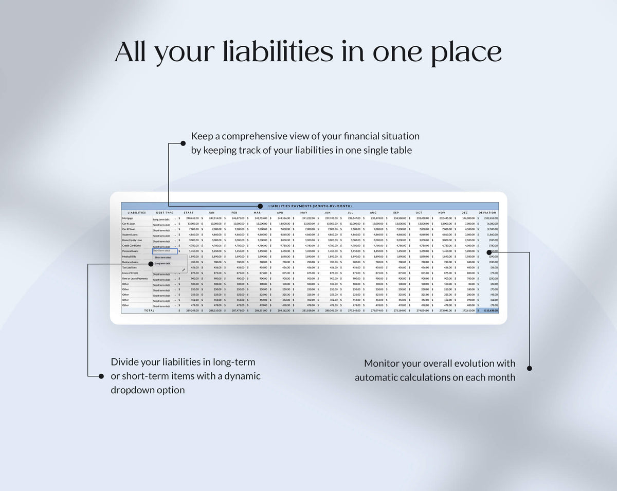 Net Worth Tracker Spreadsheet | Excel & Google Sheets