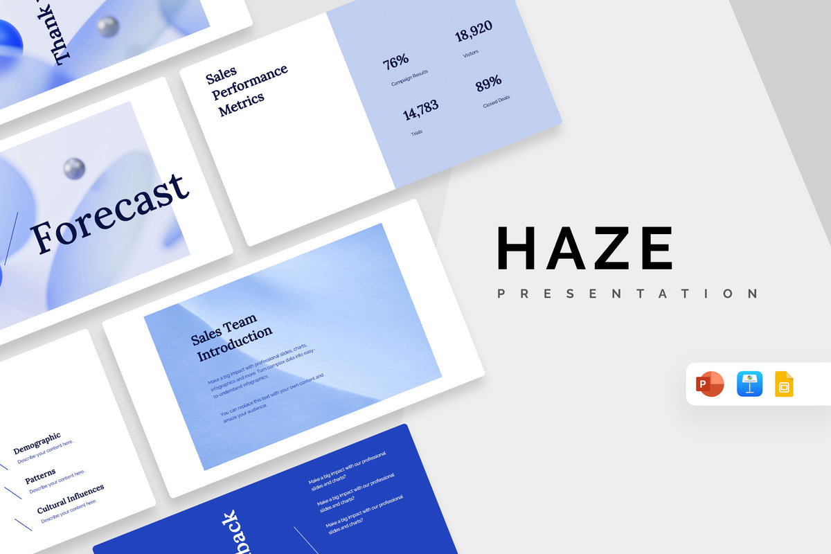 Haze Sales Forecast Presentation