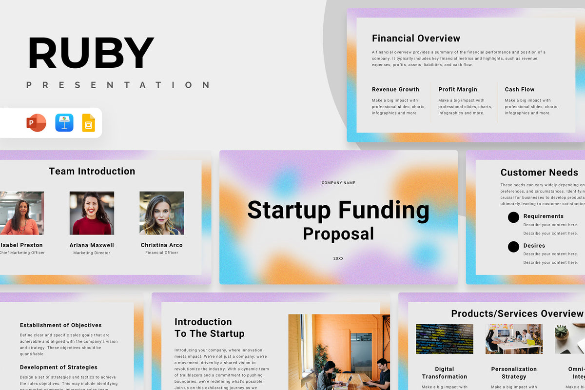 Ruby Startup Funding Proposal Presentation