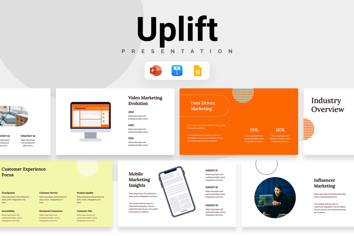 Uplift Content Marketing Pitch Deck Presentation